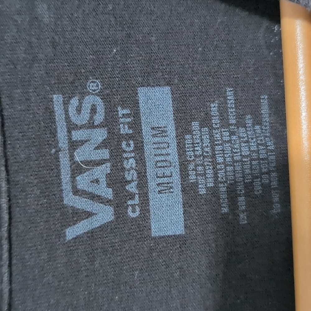Vans Black T-Shirt with Bone and Floral Daisy Design Gender Neutral size Medium - Picture 6 of 16